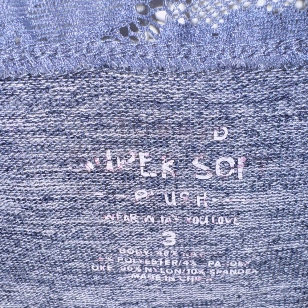 3X Torrid Heathered Gray Lace Blouse - Picture 5 of 7